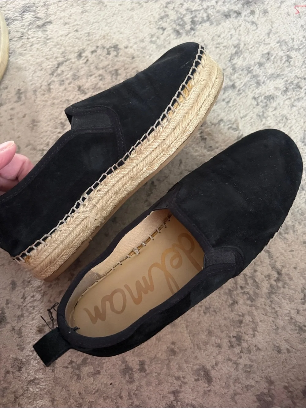 Sam Edelman Black Slip-On Espadrilles
